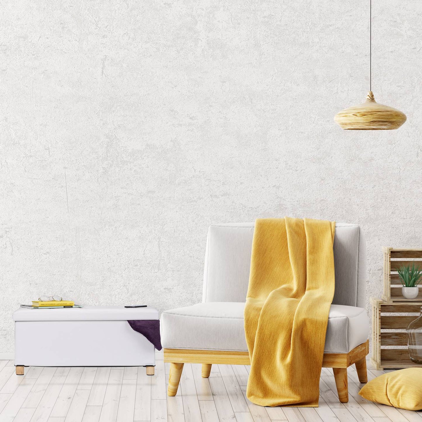 Storage Bench with Wooden Feet