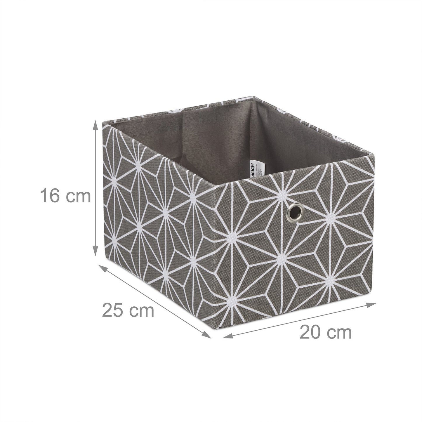 Storage Box Set of 2 – Grey Fabric Organizers