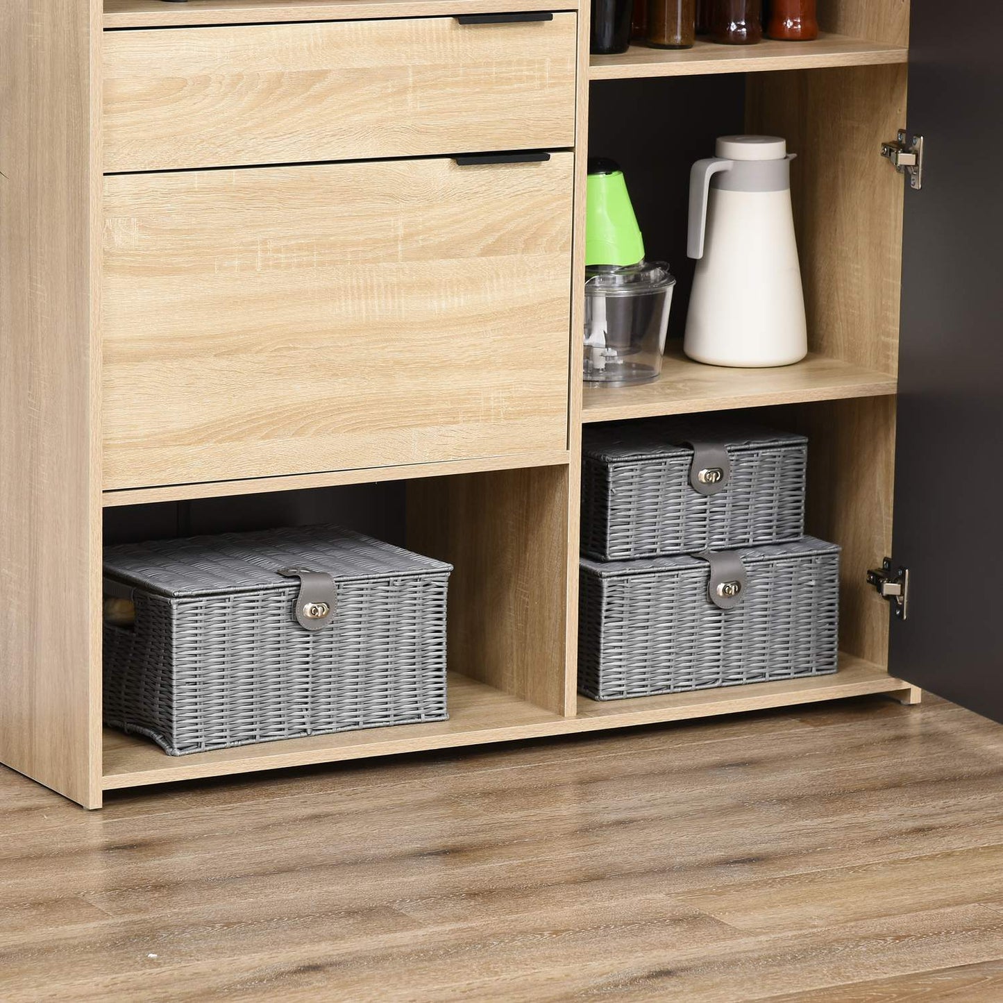 Storage boxes with lids, set of 3, gray - 18L, 12L, 7L