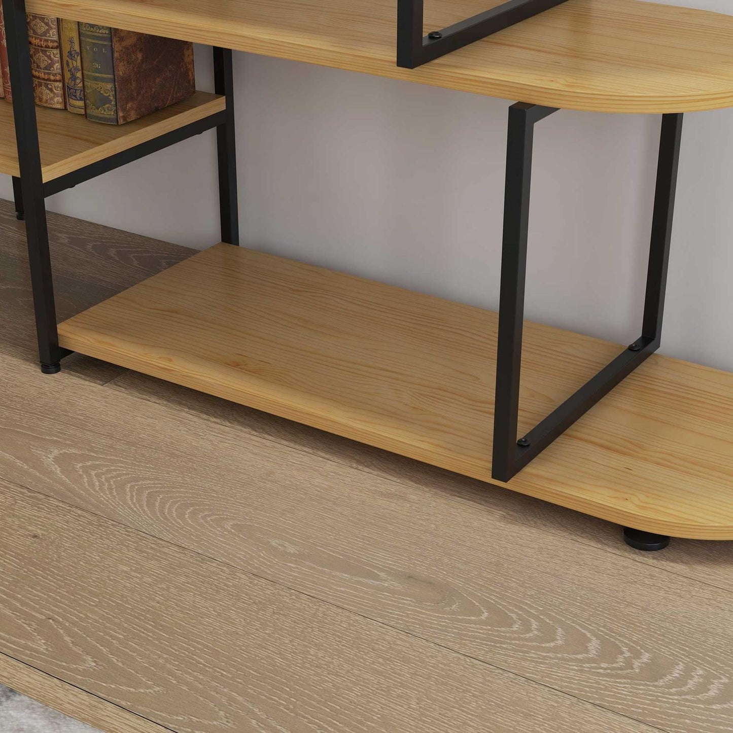 Industrial 5-tier storage shelf with anti-tilt for the home