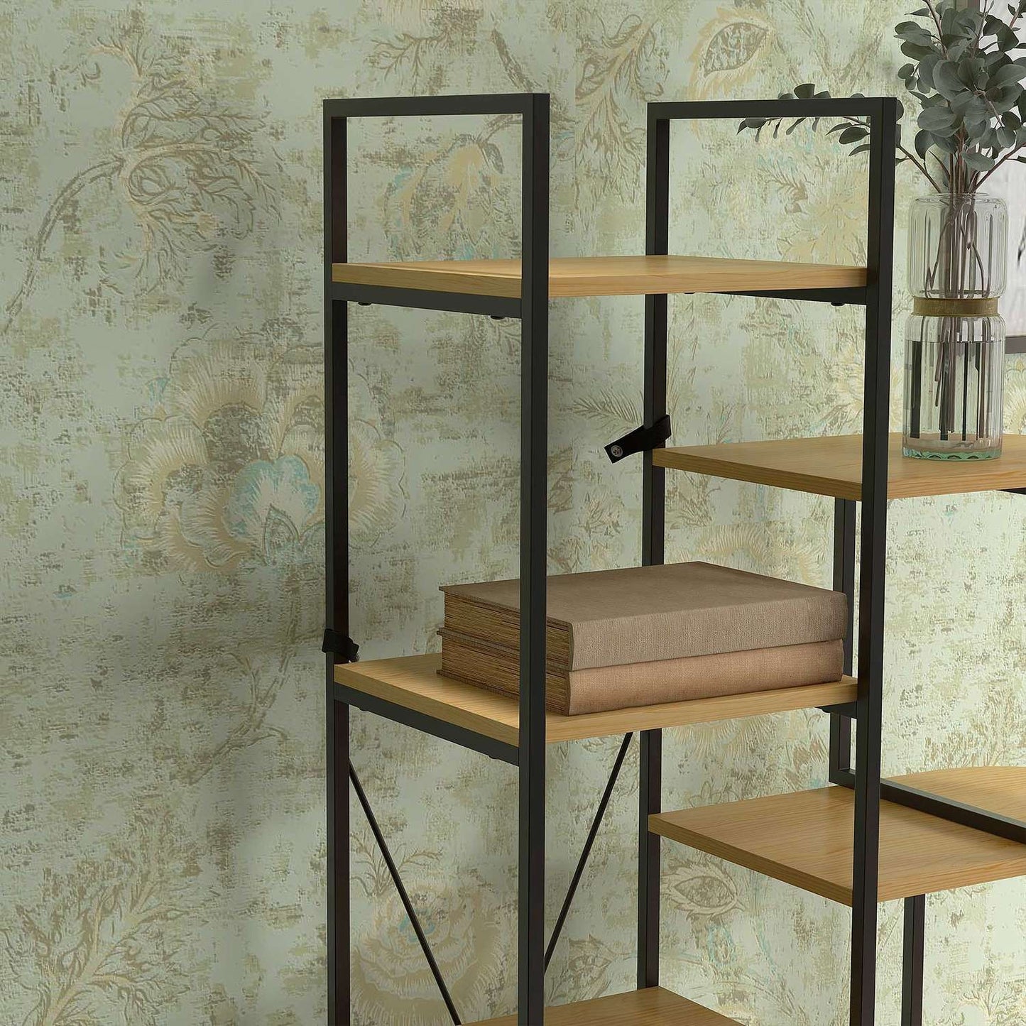 Industrial 5-tier storage shelf with anti-tilt for the home