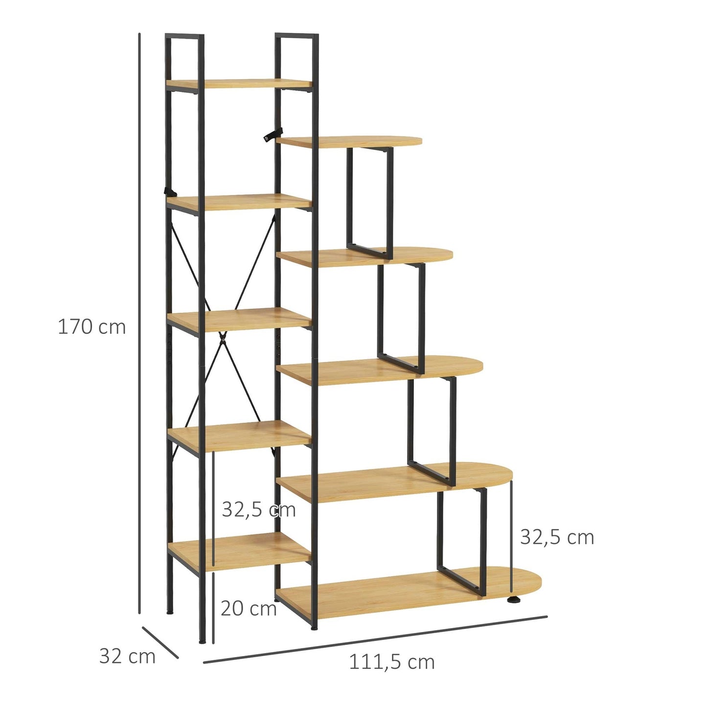 Industrial 5-tier storage shelf with anti-tilt for the home
