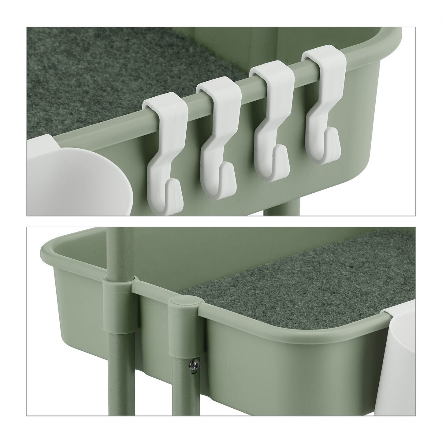 Storage Trolley with Felt Inserts and Accessories