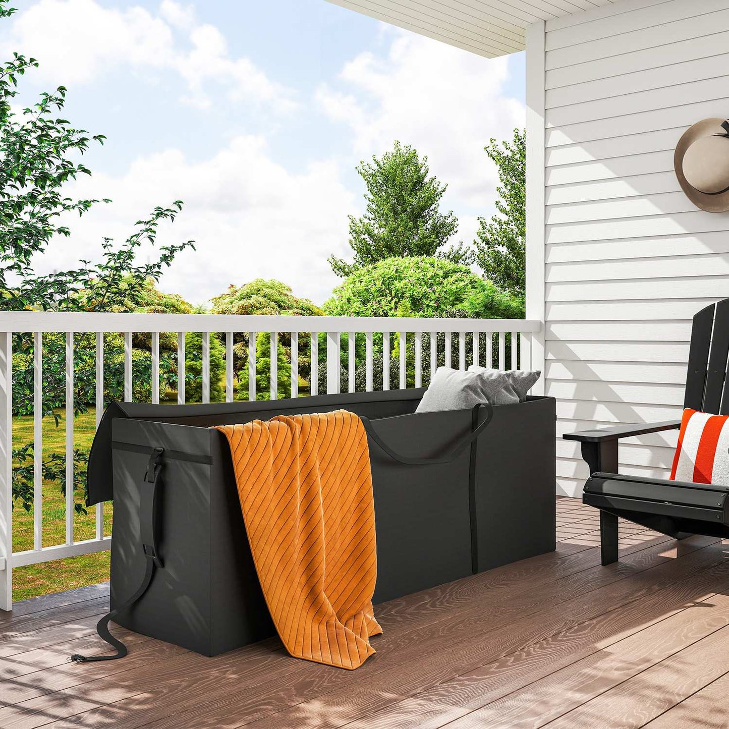 Waterproof storage bag for garden cushions, 200 x 60 x 75 cm