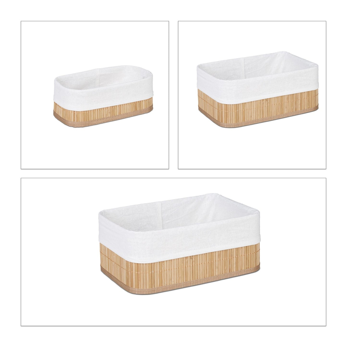 Storage basket bathroom 3 parts