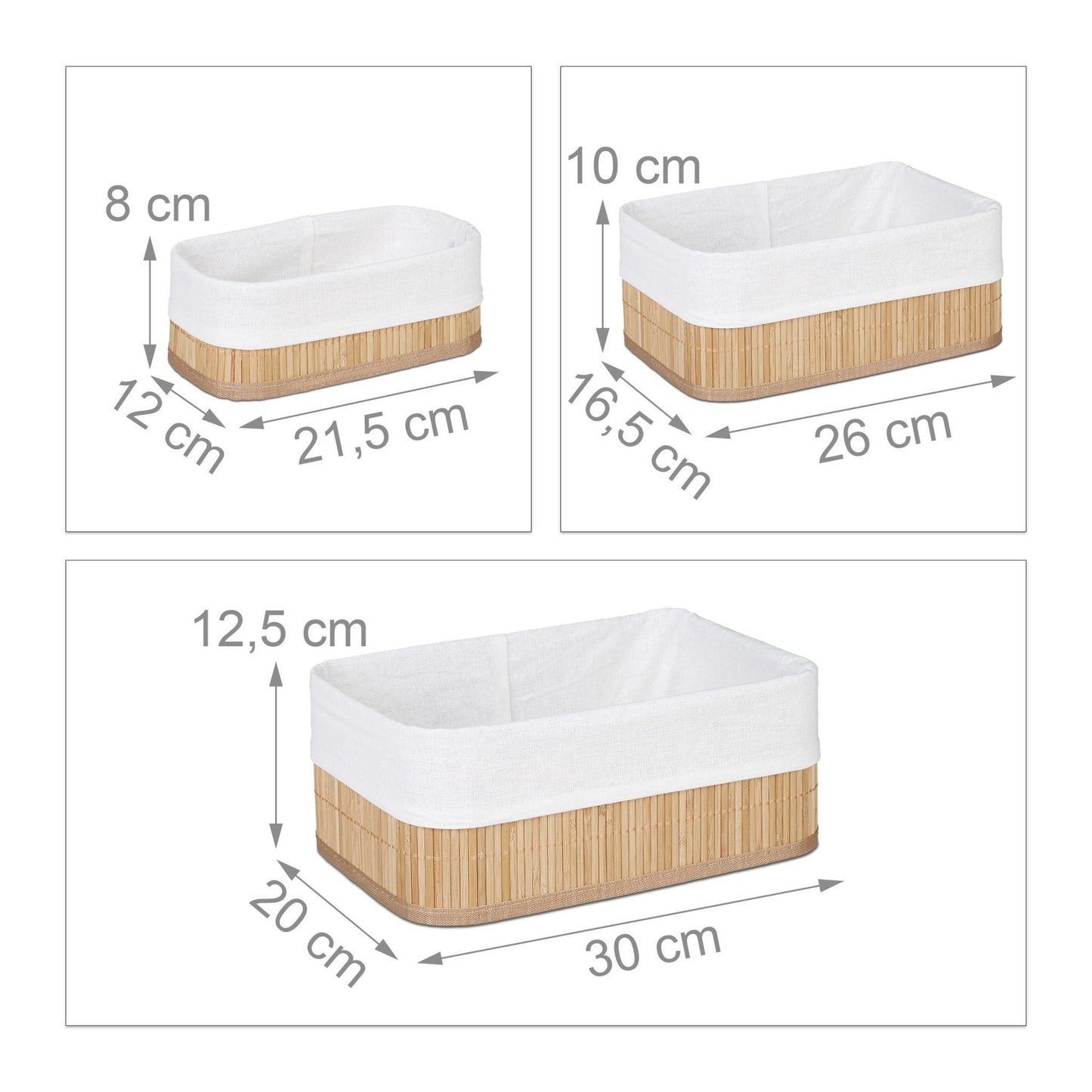 Storage basket bathroom 3 parts