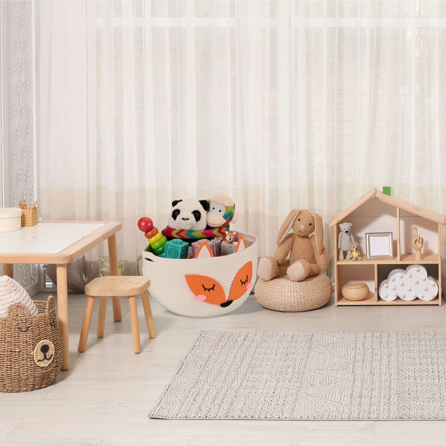 Storage basket for children fox