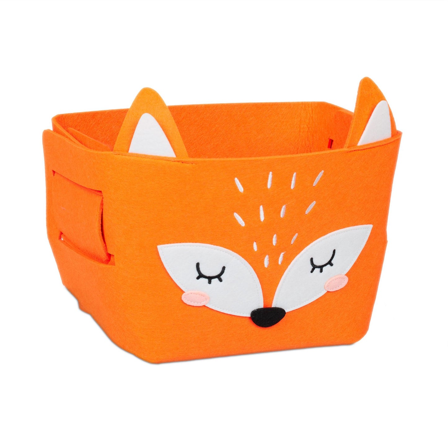 Storage basket in felt with animal motifs