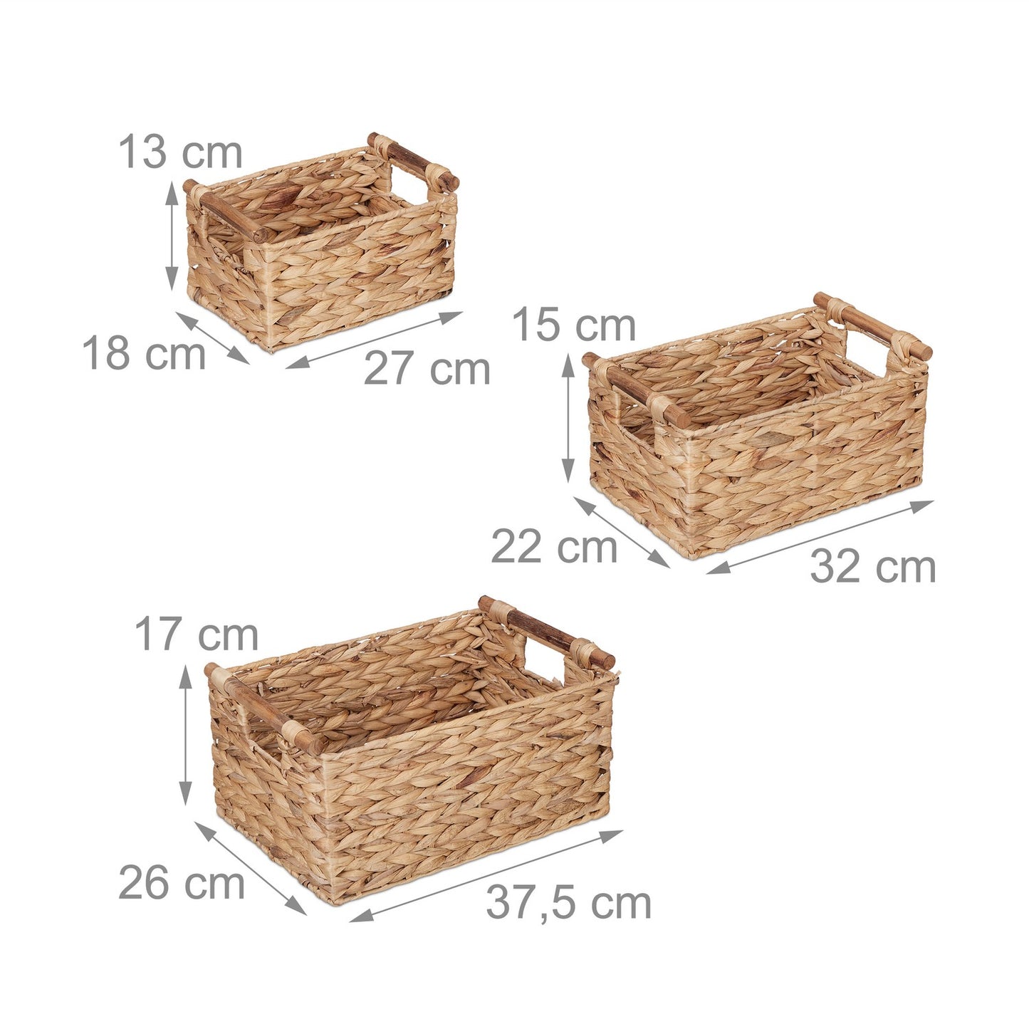 Storage basket set of 3