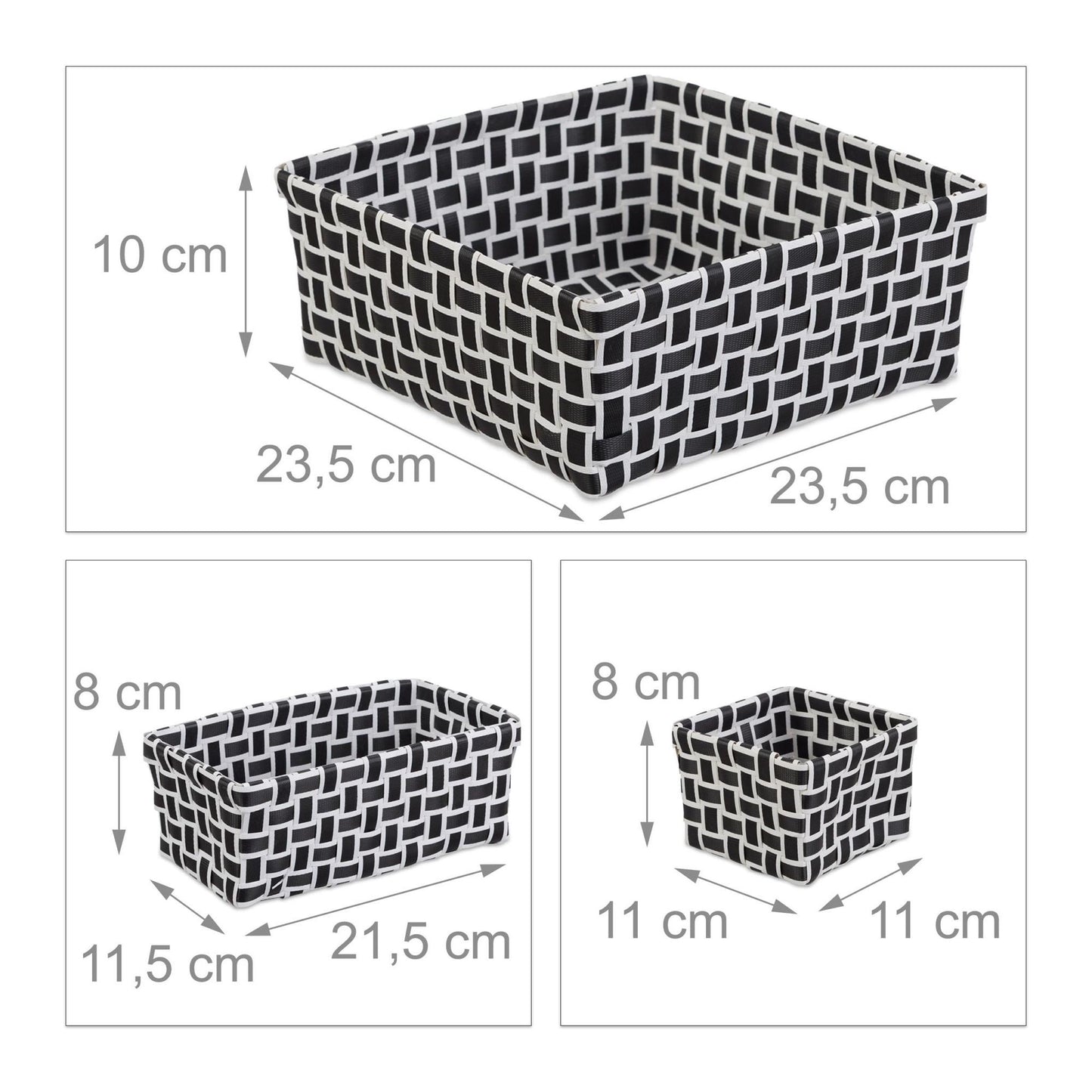 Storage basket set of 4 woven