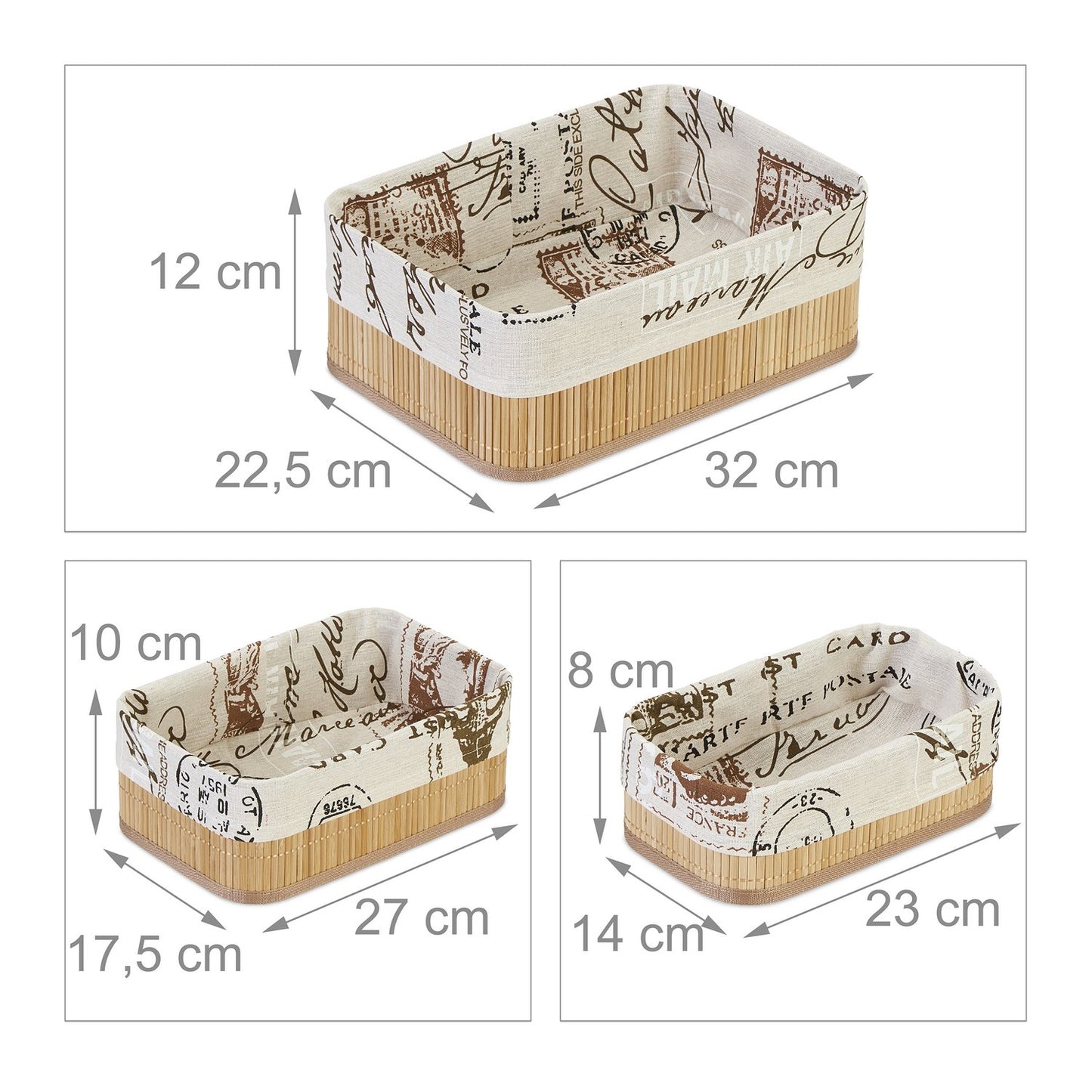 Storage baskets - set of 3