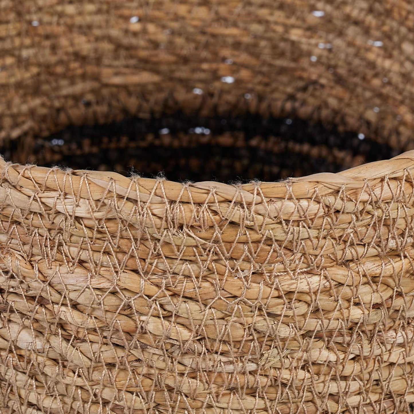 Storage baskets, set of 3, seaweed