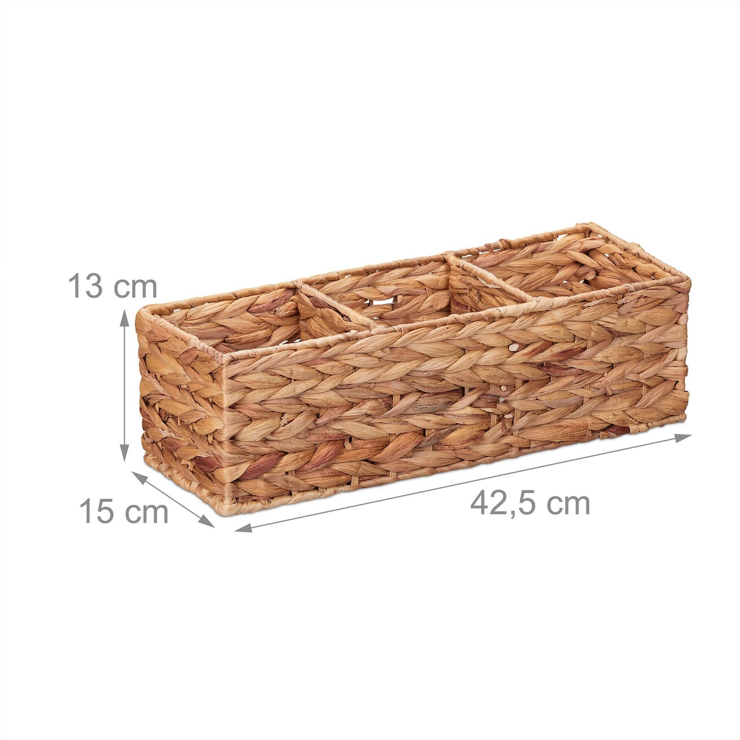 Storage basket with 3 compartments