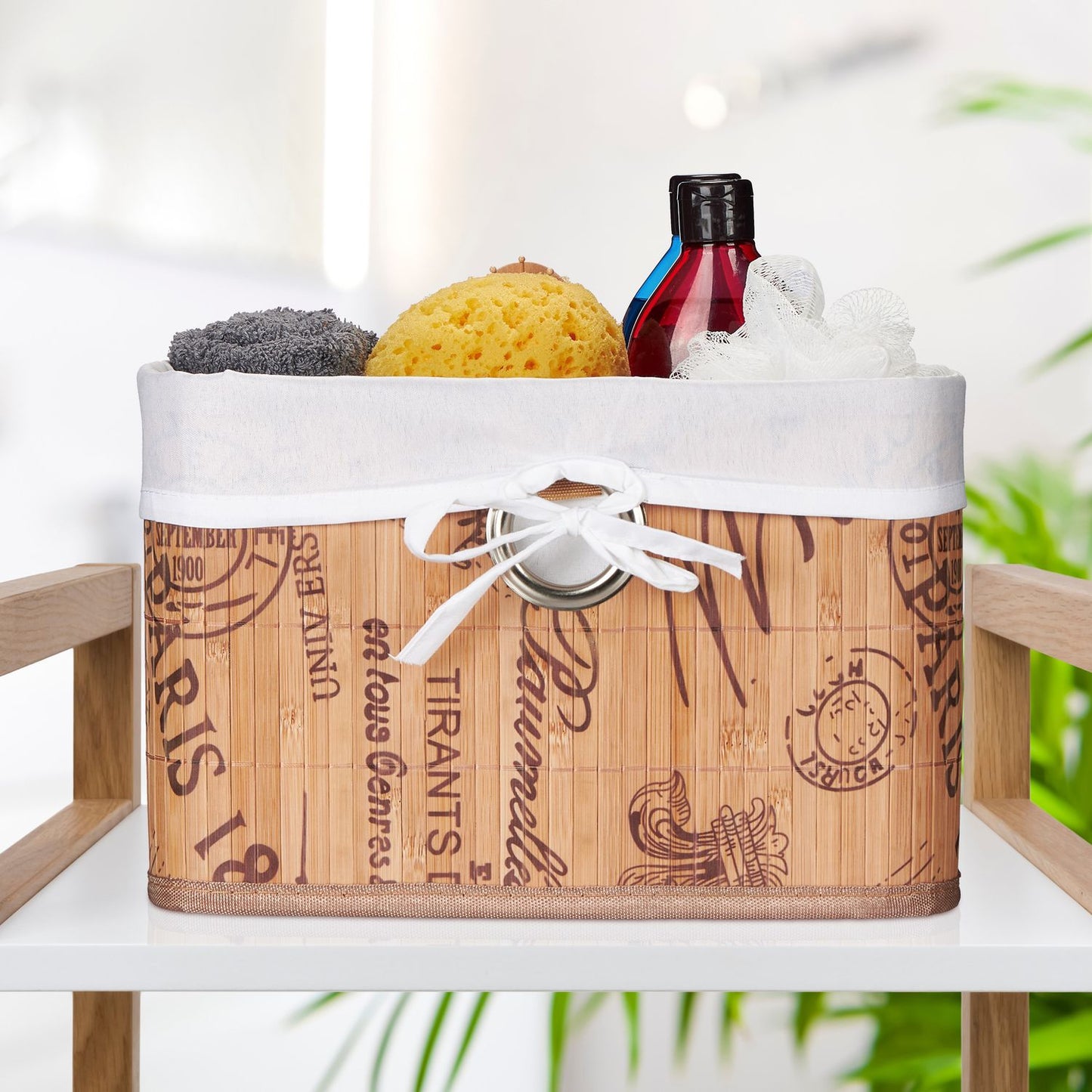 Storage basket with Paris print