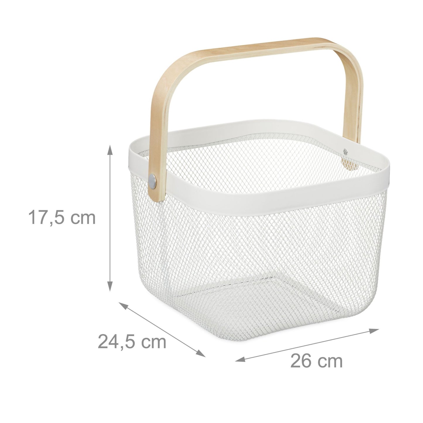 Storage basket with handle