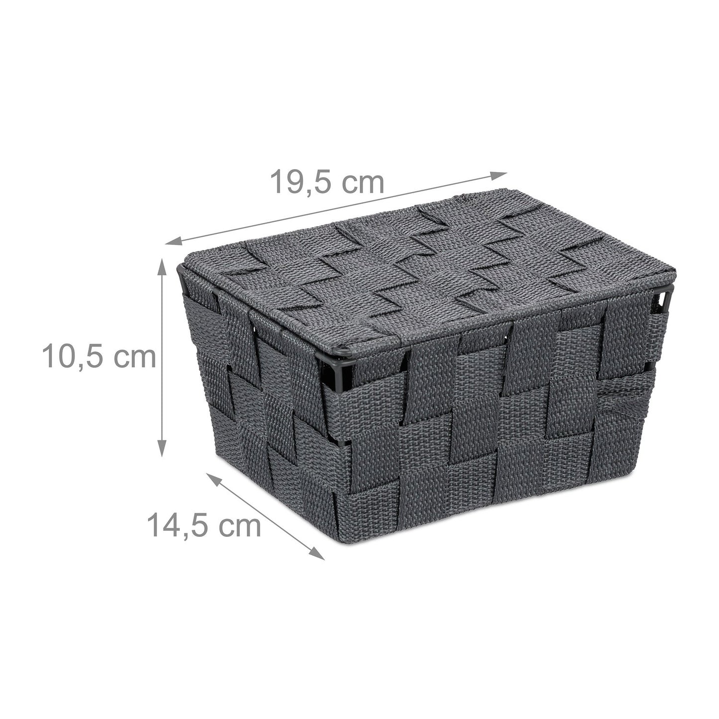 Storage basket with lid