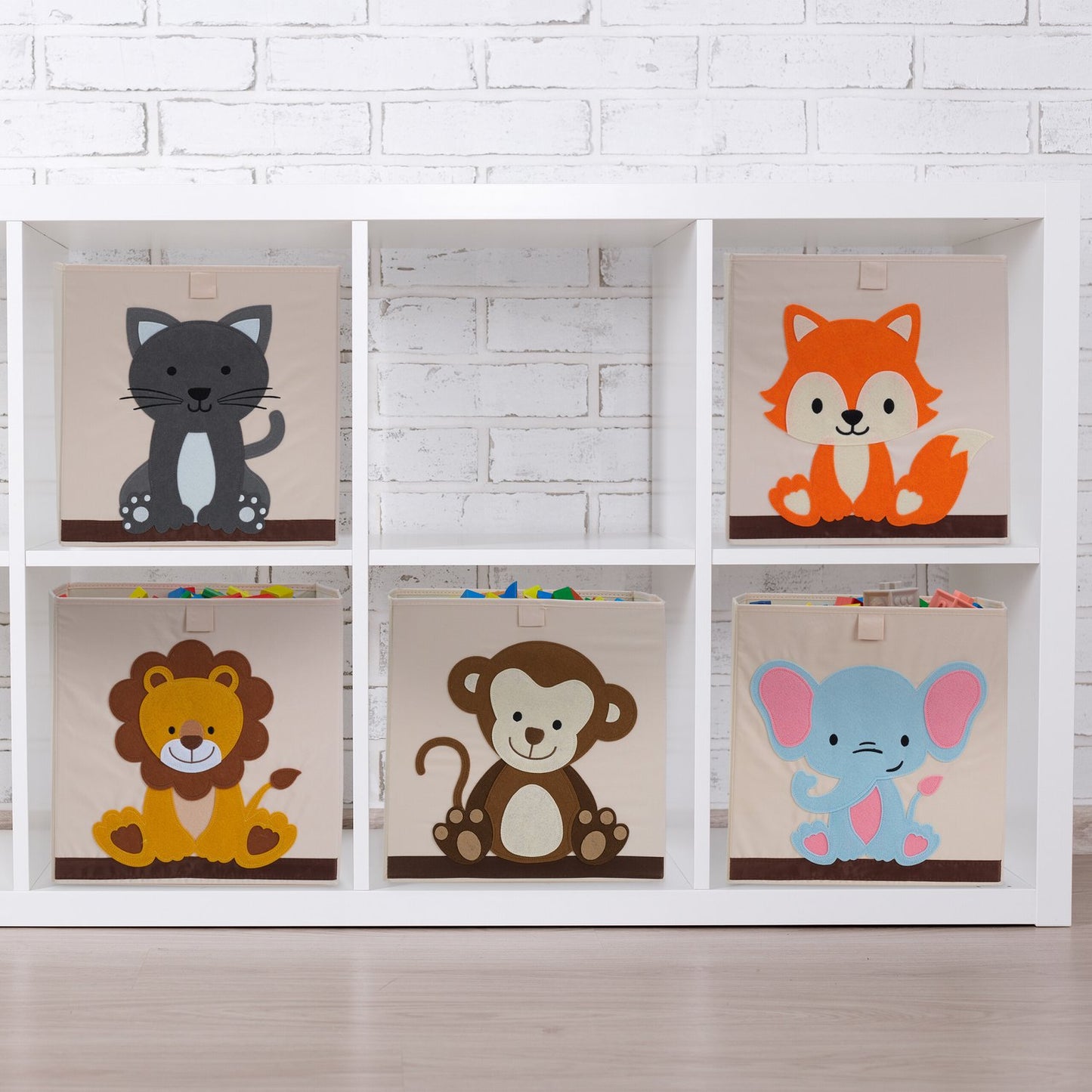 Storage box with cat motif