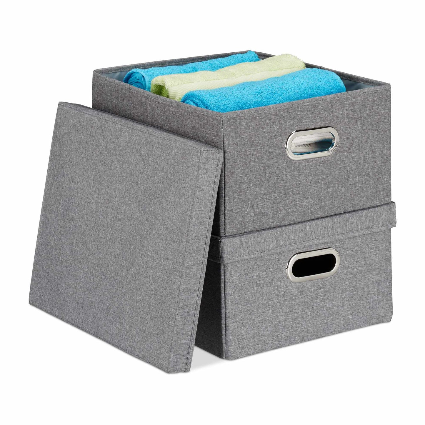 Storage box with lid Set of 2