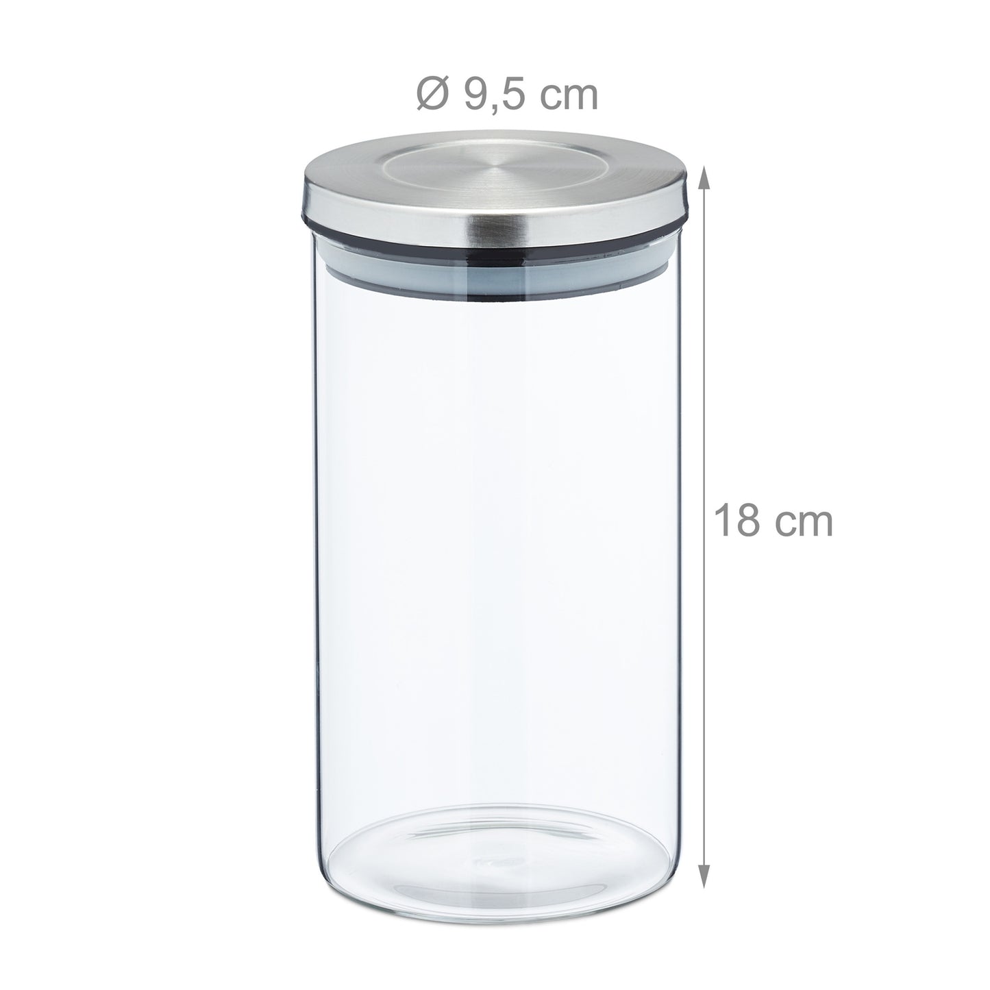 Storage jars in sets of 4 1000 ml
