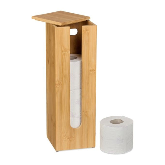 Storage of toilet rolls in bamboo