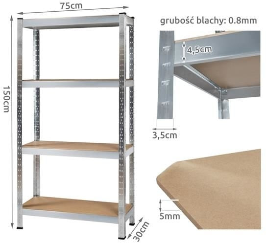 Storage rack 150x75x30