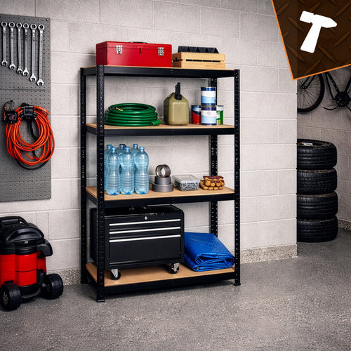 Storage rack - black 150x75x30 Bigstreen