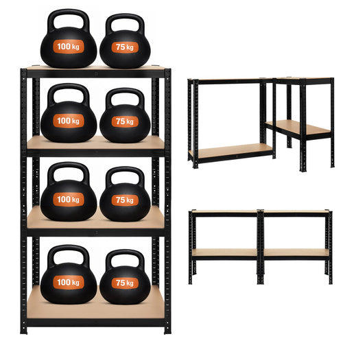 Storage rack - black 150x75x30 Bigstreen