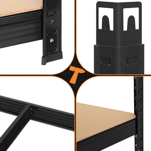 Storage rack - black 150x75x30 Bigstreen