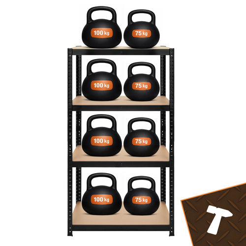 Storage rack - black 150x75x30 Bigstreen