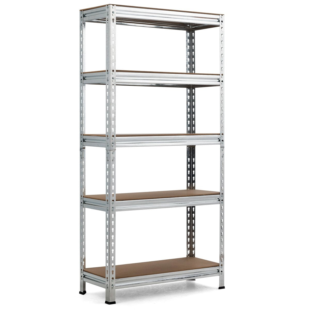 Storage rack with 5 adjustable shelves, heavy-duty rack, load capacity up to 500 kg, 150 x 75 x 30 cm