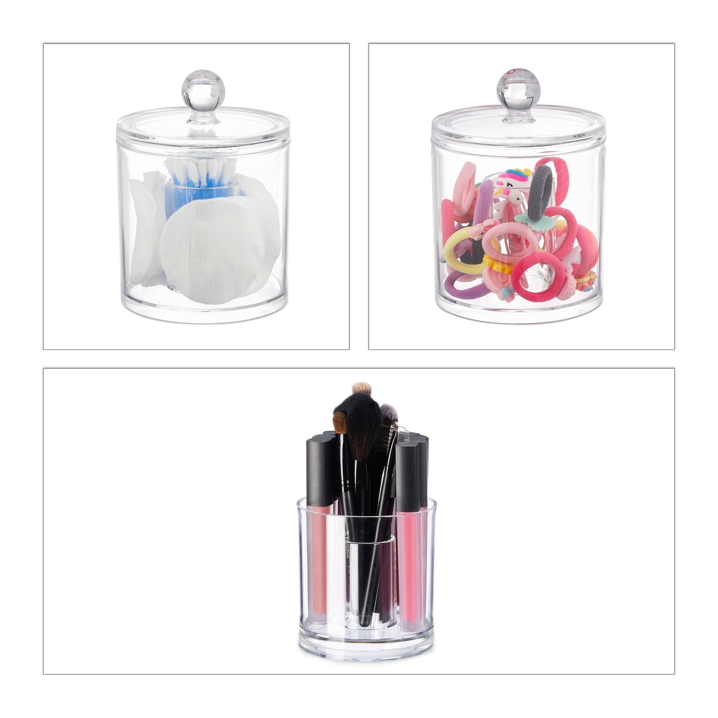 Storage set with 3 cotton swabs