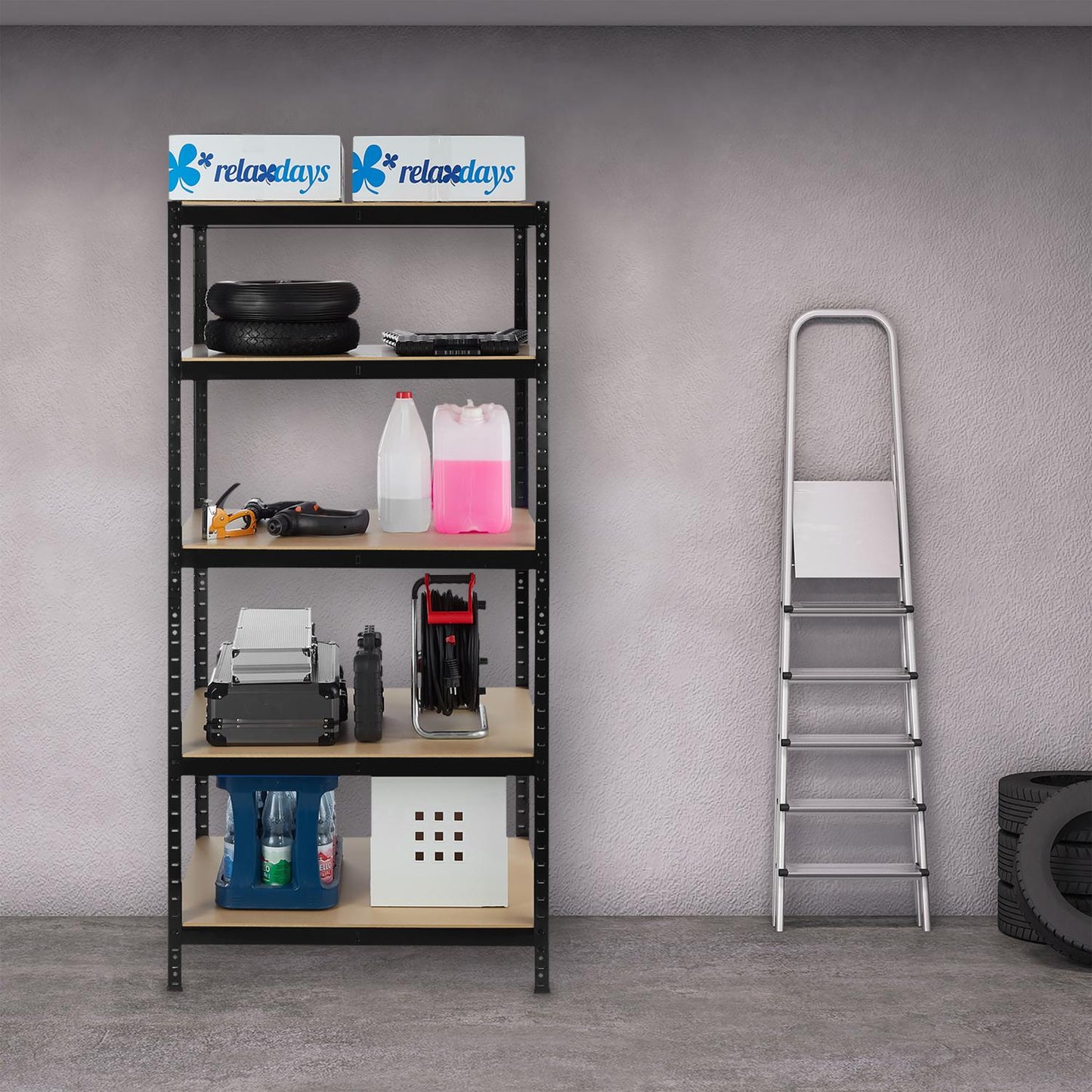 Storage shelf 1325 kg black