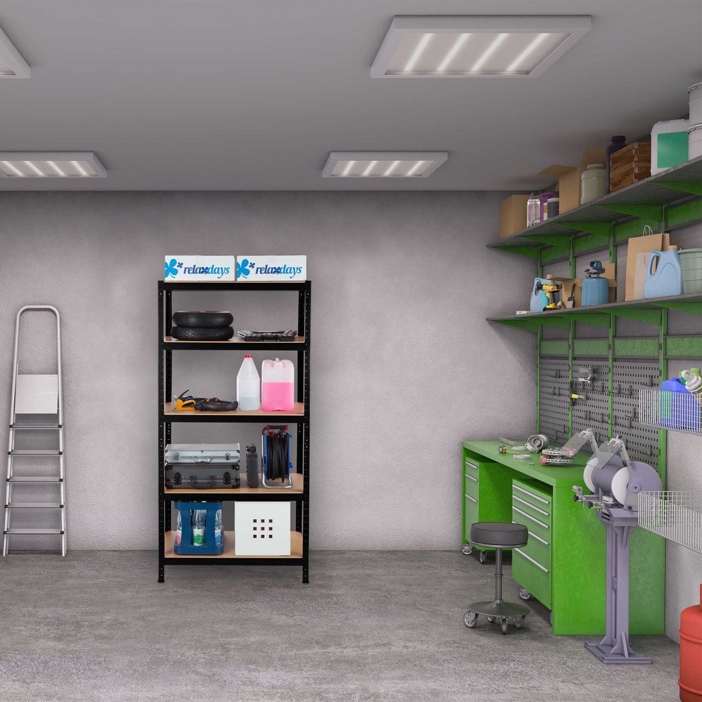 Storage shelf 1325 kg black