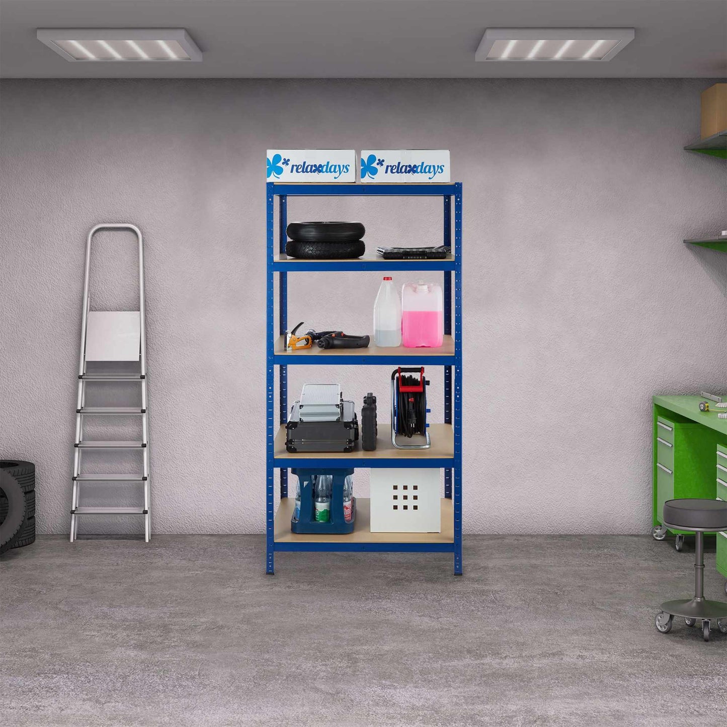 Storage shelf 1325 kg blue