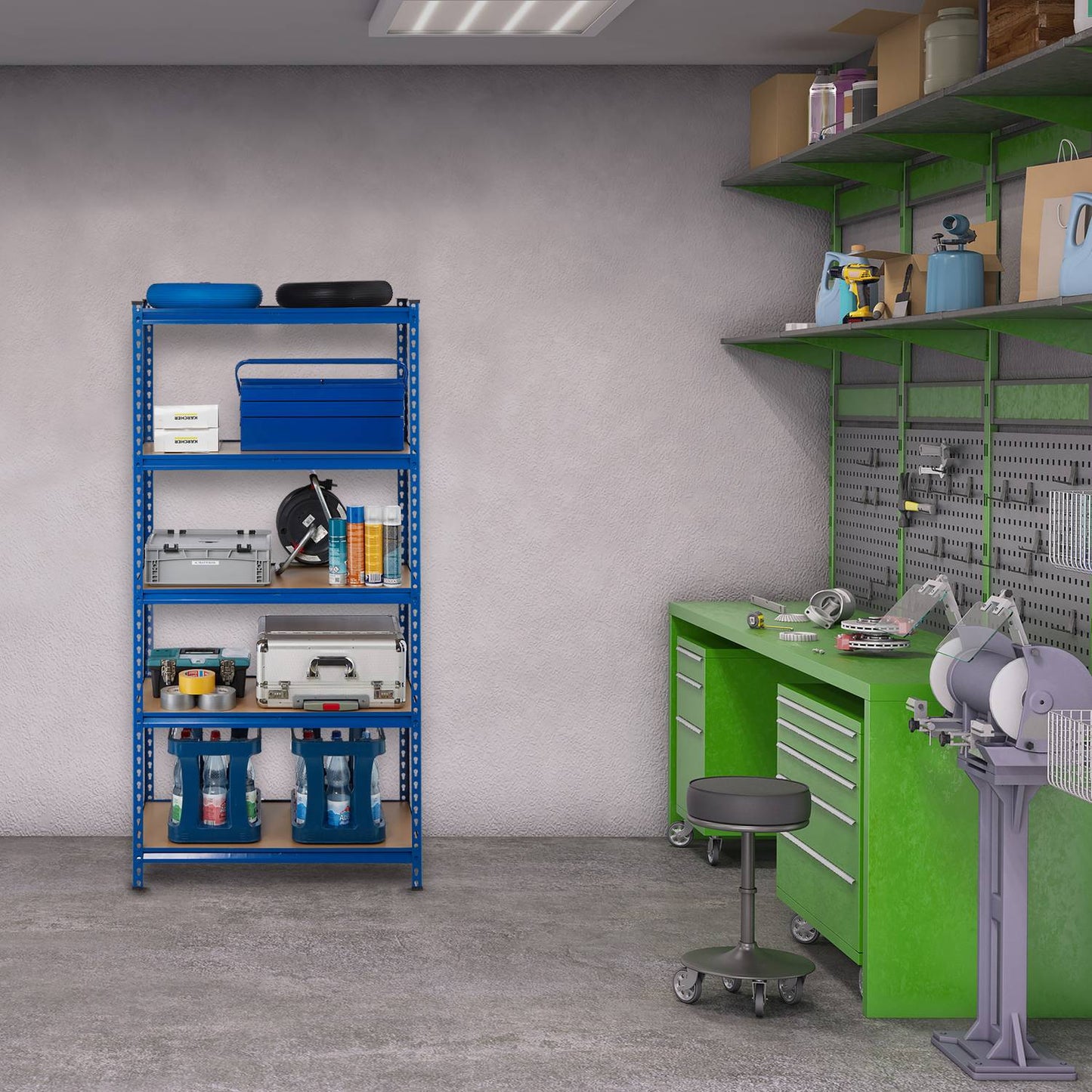 Storage shelf 1325 kg blue