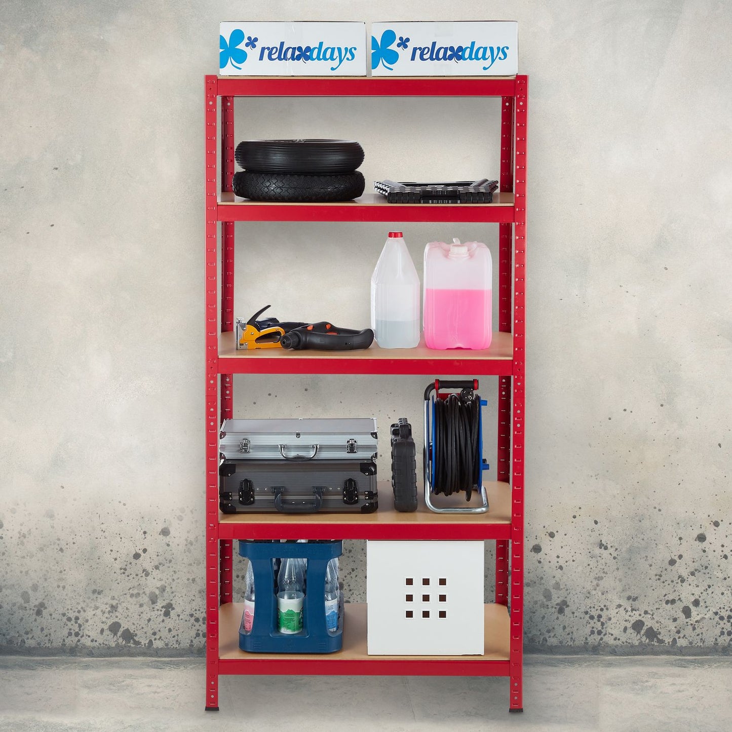 Storage shelf 1325 kg red