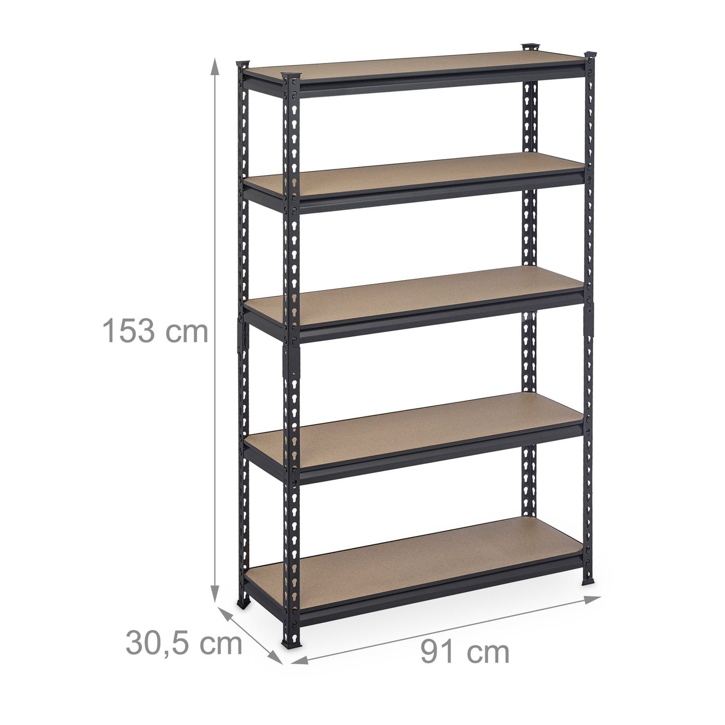 Storage shelf 1800 kg black