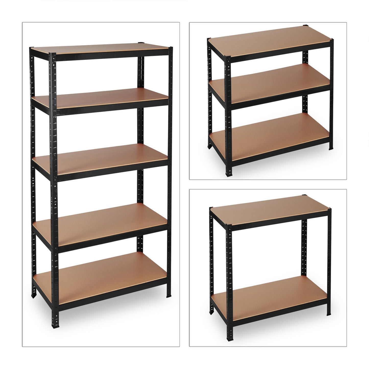 Storage shelf 180x90x60 black