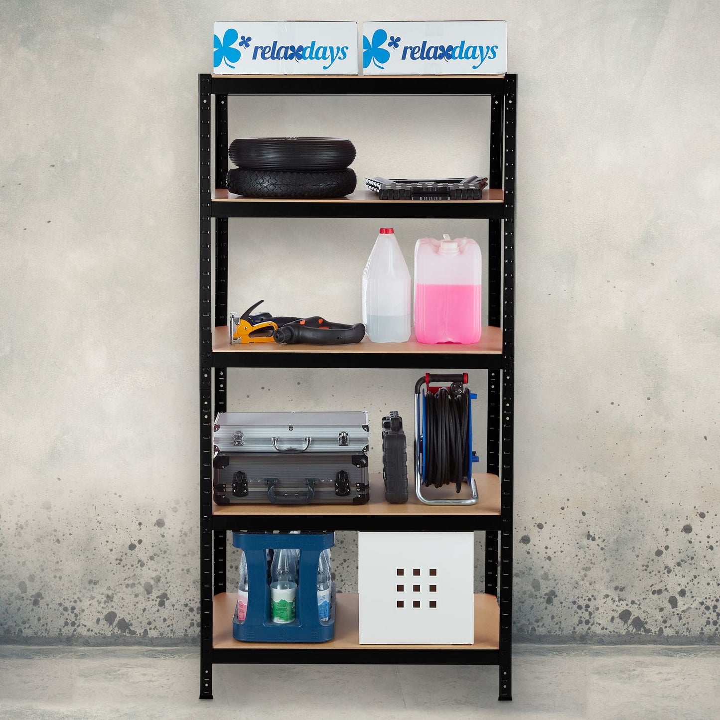 Storage shelf 180x90x60 black