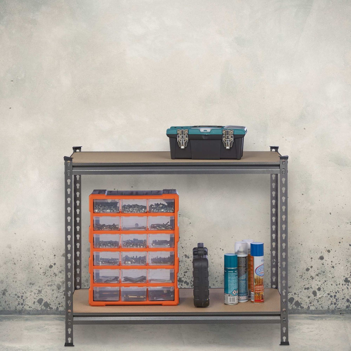Storage shelf with 4 shelves