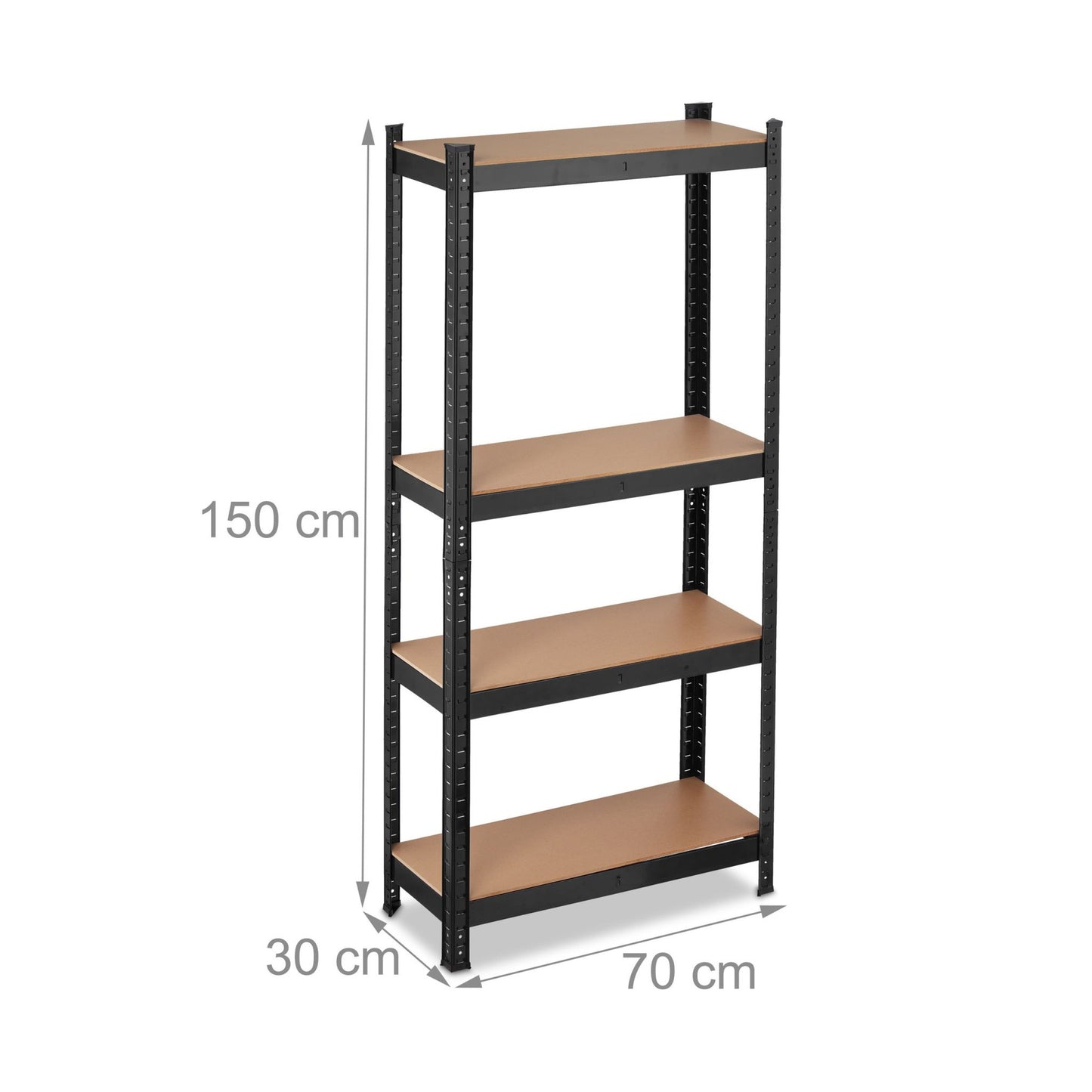 Storage shelf with 4 shelves