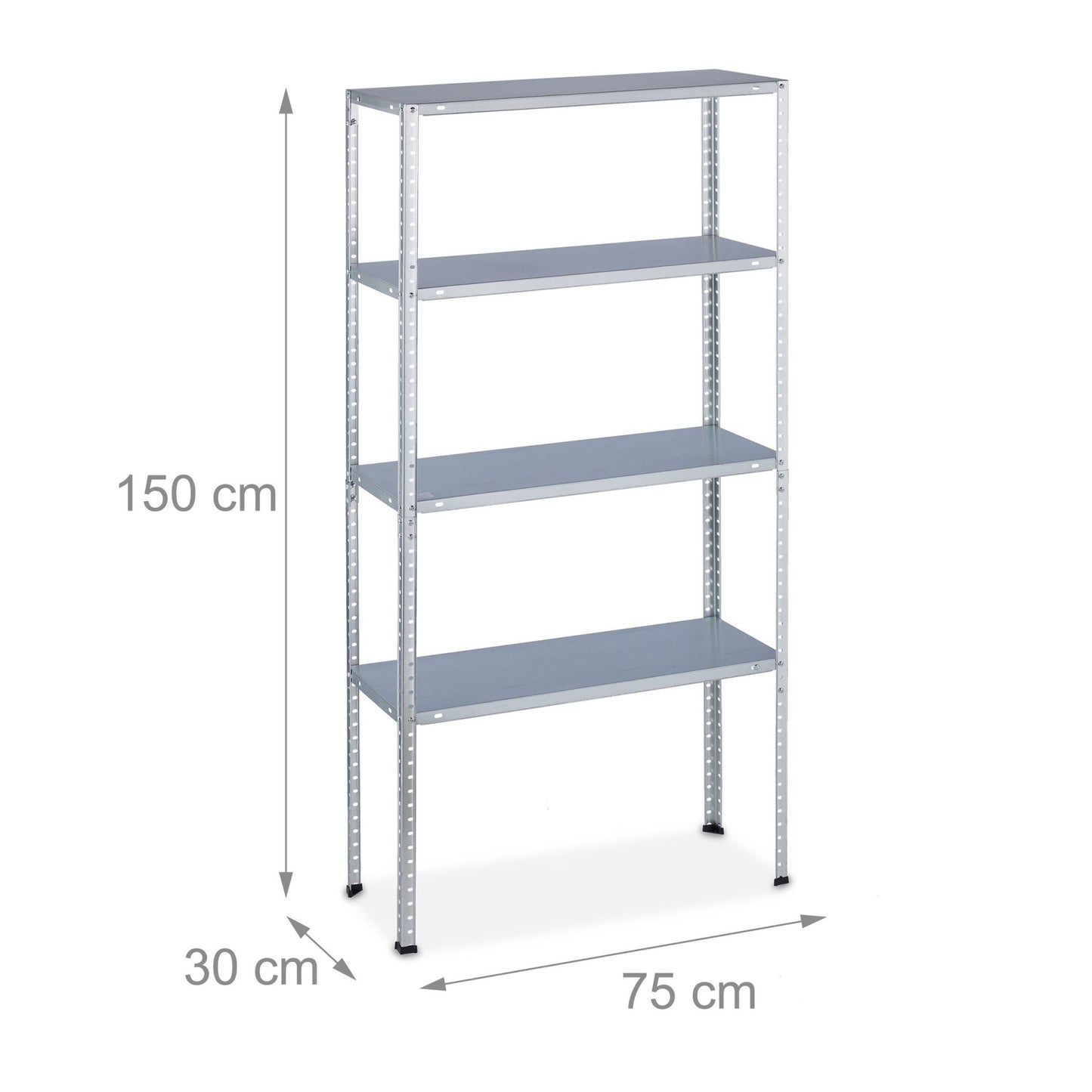 Storage shelf with 4 shelves
