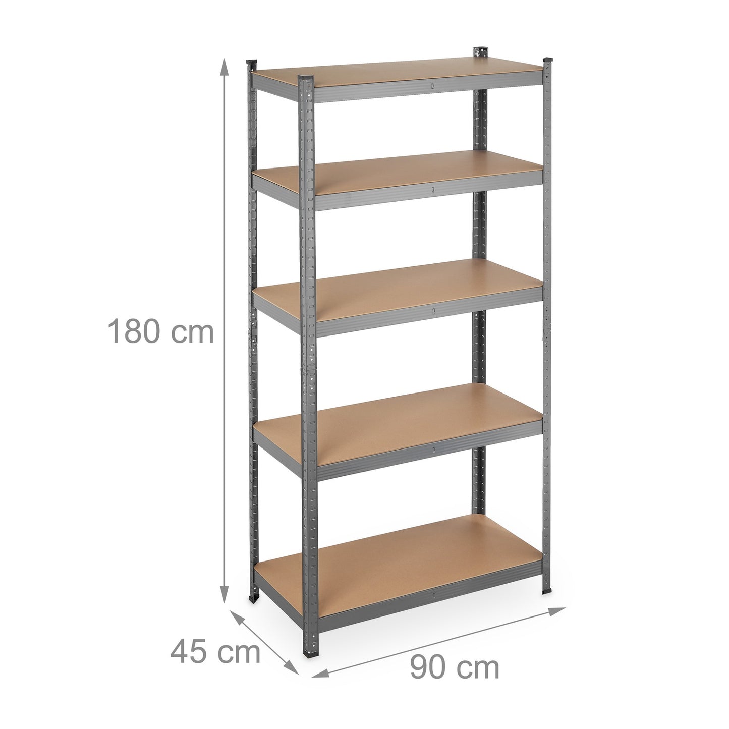 Storage shelf with 5 shelves