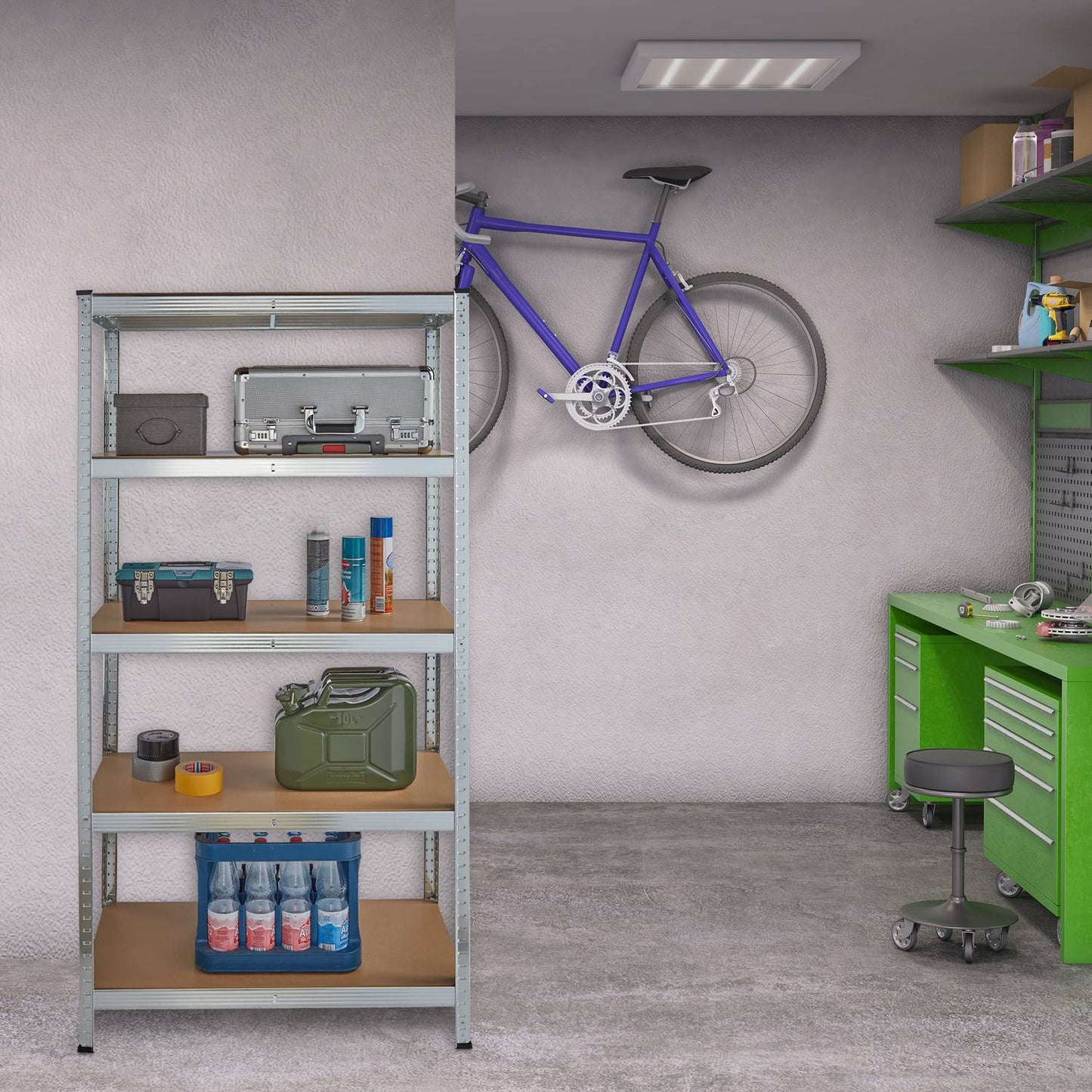 Storage shelf with 5 shelves