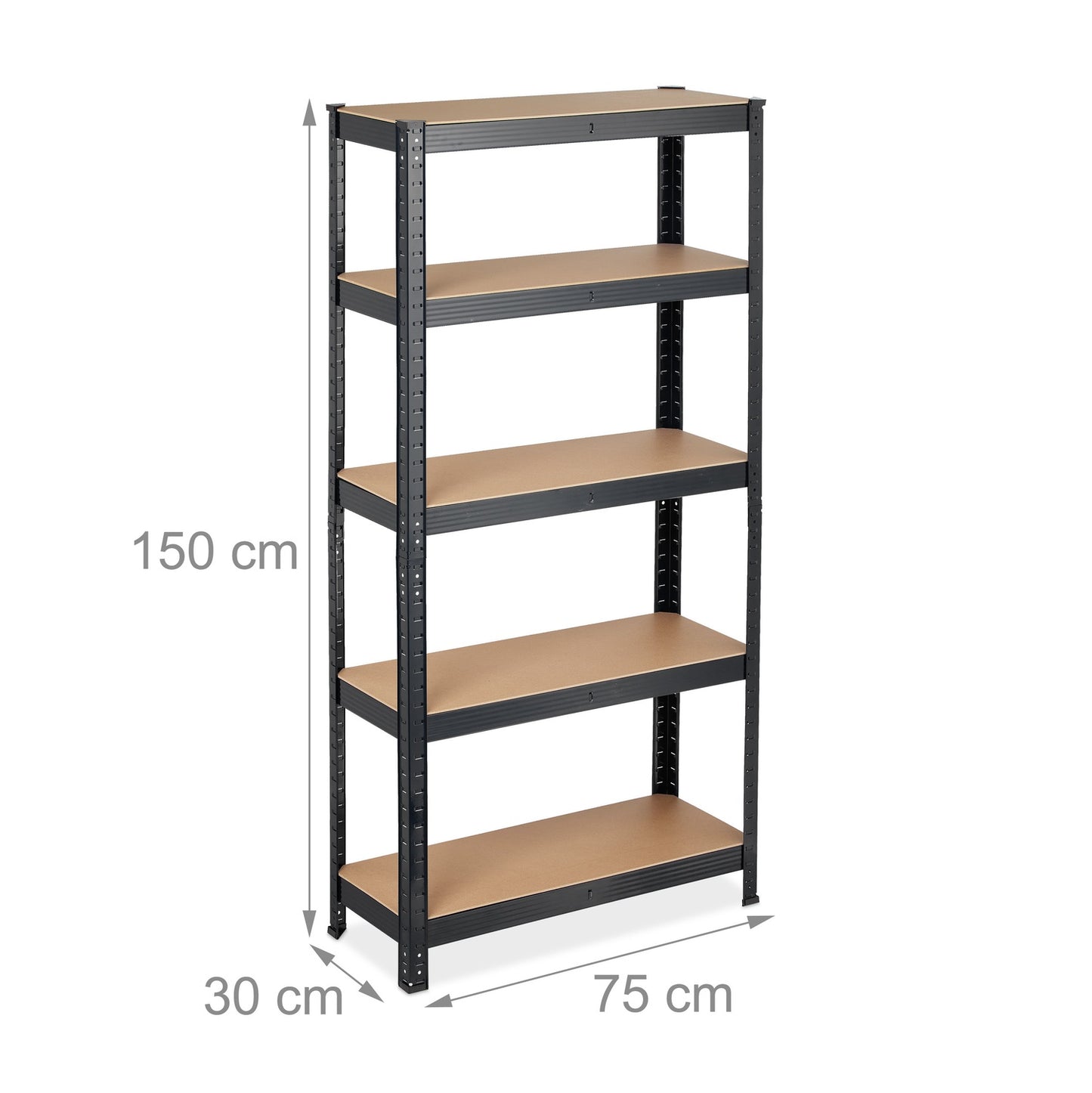 Storage shelf with 5 shelves