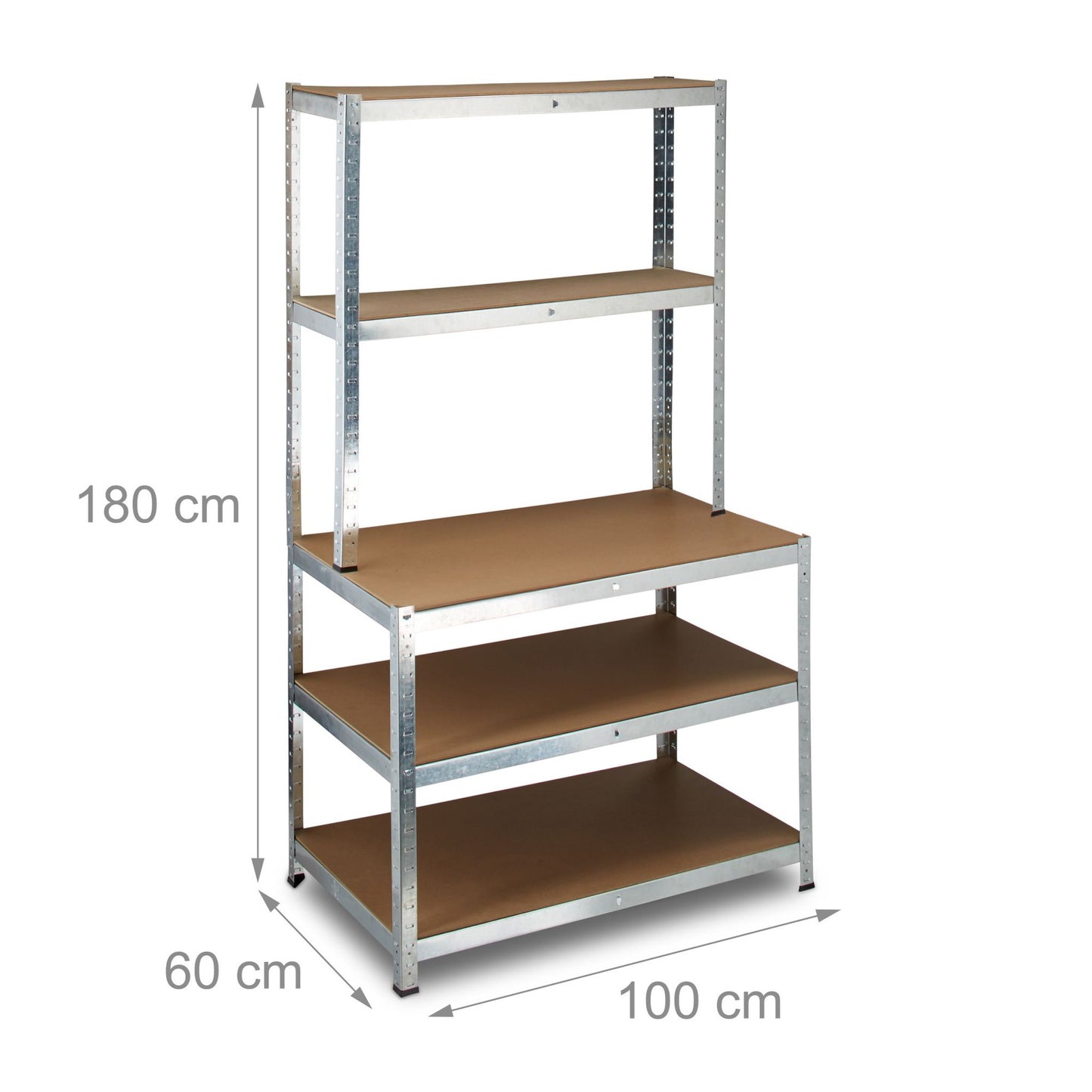 Storage shelf with workbench