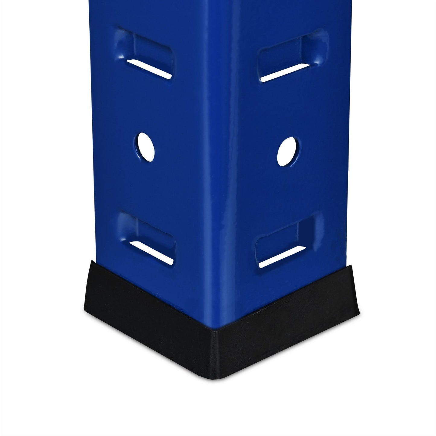 Storage shelf with workbench blue