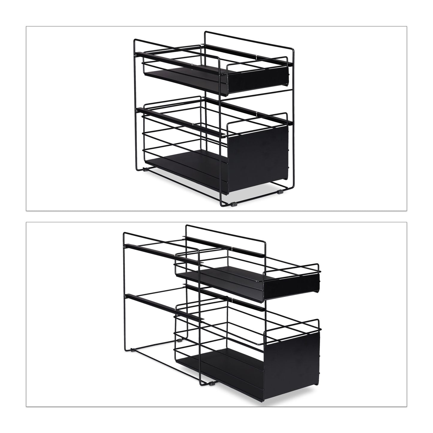 Storage with 2 drawers black