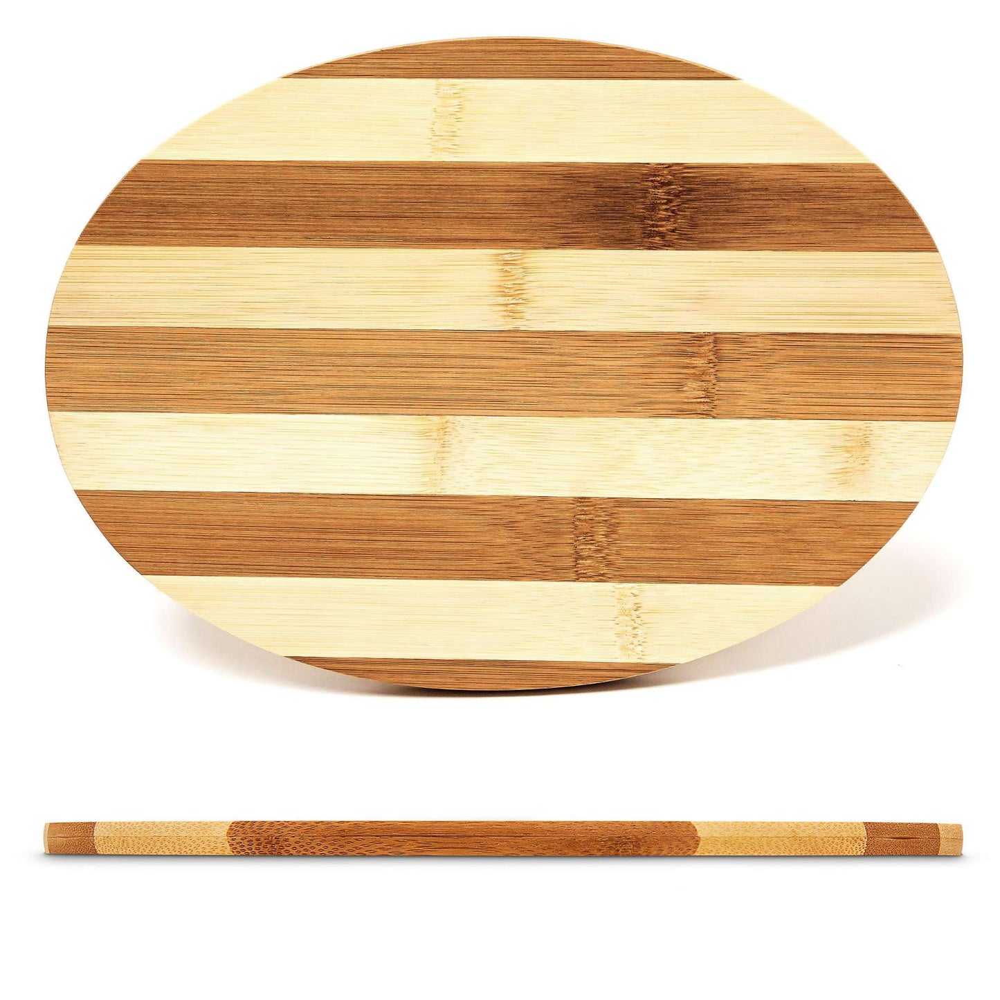 Striped bamboo breakfast board