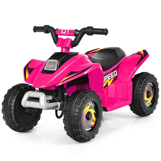 Stroller Mini Electric Quad 6V Battery Operated Quad 2.8-4.6km/h Pink